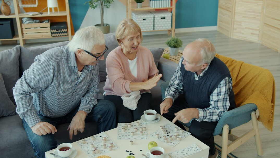elderly couple with doctor