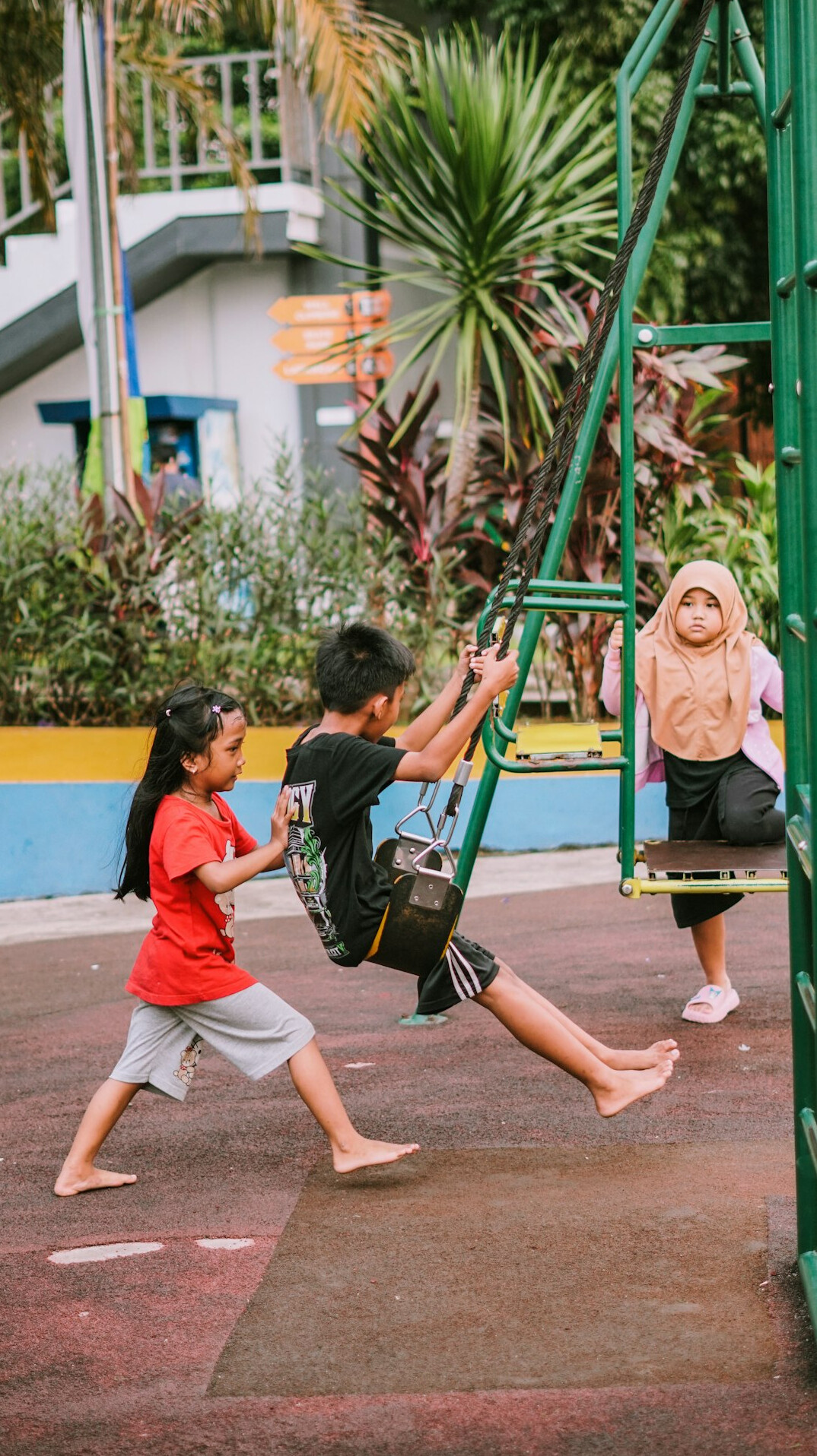 kids playing safely